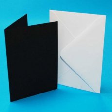 C6 zwarte kaarten met enveloppen 50 stuks